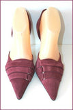 TEXTO Escarpins Pointus Cuir Violet Talons Fins T 39 TTBE