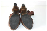 PIMKIE Sandales Cuir Marron Hauts Talons T 39 TBE