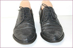 BOCAGE Derby à Lacets Pointus Cuir façon Croco Gris T 39 TBE