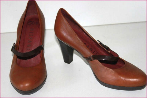 HISPANITAS Escarpins à Talons Cuir Marron T 36 TTBE