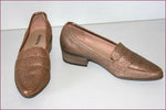 SABRINA Mocassins Femme Cuir Bronze T 35 TBE