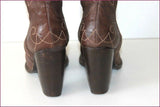 Mi Bottes Cuir Marron doublées Cuir Hauts Talons T 39 BE