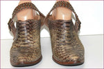 KOBRA Escarpins Pointus à Sangles Tout Cuir Serpent T 40 BE