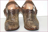 KOBRA Escarpins Pointus à Sangles Tout Cuir Serpent T 40 BE