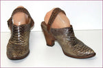 KOBRA Escarpins Pointus à Sangles Tout Cuir Serpent T 40 BE