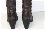 SAN MARINA Bottes à Talons Cuir Gris T 40 TBE