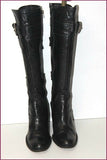 REGARD Bottes Tout Cuir Fripé Noir Doublées Cuir T 37 TBE