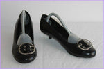 Escarpins ANDRE Cuir Noir Bouts Ronds T 37 ETAT NEUF
