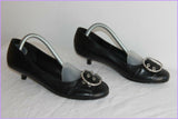 Escarpins ANDRE Cuir Noir Bouts Ronds T 37 ETAT NEUF