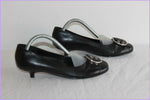 Escarpins ANDRE Cuir Noir Bouts Ronds T 37 ETAT NEUF