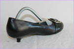 Escarpins ANDRE Cuir Noir Bouts Ronds T 37 ETAT NEUF