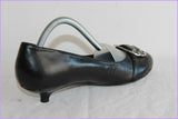 Escarpins ANDRE Cuir Noir Bouts Ronds T 37 ETAT NEUF