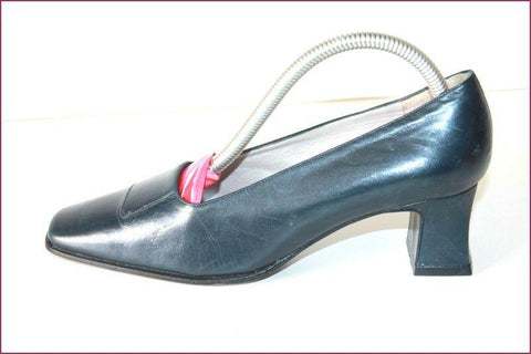 MINELLI Escarpins Vintage Tout  Cuir Bleu Nuit T 36 TBE