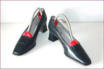 MINELLI Escarpins Vintage Tout  Cuir Bleu Nuit T 36 TBE
