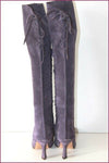 FLORENCE KOOLJMAN Bottes Daim Souple Violet Petits Talons T 4.5 / 37.5 TTBE