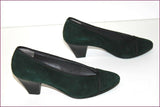 PETER KAISER Escarpins Daim Vert Foncé T 3 / 35.5 TBE