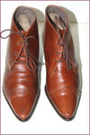 DERNIERE VERSION Escarpins à Lacets Cuir Marron Havane T 35 TBE