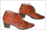 DERNIERE VERSION Escarpins à Lacets Cuir Marron Havane T 35 TBE