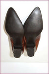 DERNIERE VERSION Escarpins à Lacets Cuir Marron Havane T 35 TBE
