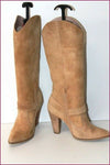 SAN MARINA Bottes Pointues Daim Camel Hauts Talons T 39 BE