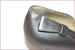 LINEA RAFFAELLI Escarpins Semi  Pointus Tout Cuir Gris Argenté T 38.5 BE