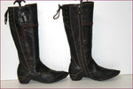 ERAM Bottes Pointues Cuir Noir et Marron Foncé Elastiquées T 39 TBE