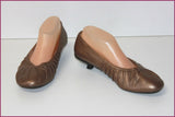 COULEUR POURPRE Escarpins Cuir Bronze Petits Talons T 39 BE