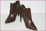 MINELLI Boots Pointues Cuir Marron foncé Doublées Cuir Talons Fins T 39