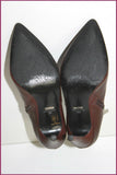 MINELLI Boots Pointues Cuir Marron foncé Doublées Cuir Talons Fins T 39