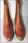 FAIRMOUNT Bottines Pointues Cuir Marron Clair Doublées Cuir T 7.5 UK / 41 FR BE