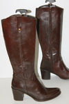 ELIZABETH STUART Bottes Cuir Marron Foncé Doublées Cuir T 40 TTBE