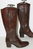 ELIZABETH STUART Bottes Cuir Marron Foncé Doublées Cuir T 40 TTBE