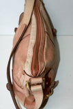 BCBG MAXAZRIA Sac Pochette Cuir Souple Beige Rosé Nuancé BE