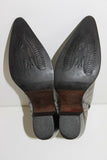 Bottines Boots Pointues Cuir Façon Reptile Gris Clair Doublées Cuir T 37 TBE