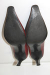 ELIZABETH STUART Escarpins Pointus Tout Cuir Rouge Très Foncé T 38 TTBE