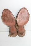 MARCO Sandales Tout Cuir Beige Lanières Fines Talons Hauts T 39 TBE