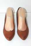 JENNIFER TAYLOR Escarpins Pointus Cuir Marron Petits Talons T 40 BE