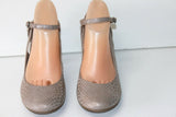 SAM & LIBBY Escarpins Simili Cuir Taupe Motifs Craquelés  T 9.2 / 42 FR   BE
