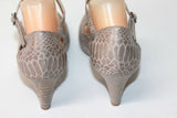 SAM & LIBBY Escarpins Simili Cuir Taupe Motifs Craquelés  T 9.2 / 42 FR   BE