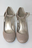 SAM & LIBBY Escarpins Simili Cuir Taupe Motifs Craquelés  T 9.2 / 42 FR   BE