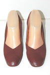 ISABELLE Escarpins Vintage Bimatières Cuir et Daim Bordeaux T 5A / 38 TBE