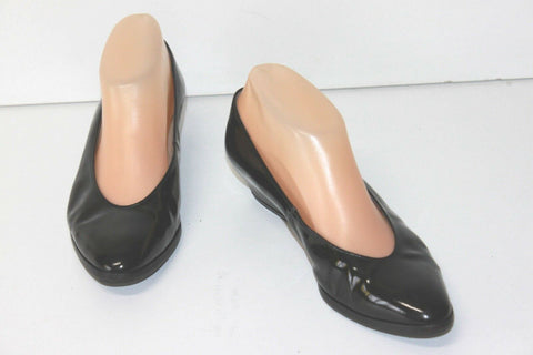 JB MARTIN Escarpins Vintage Tout Cuir Verni Brillant Noir T 36.5 TBE