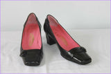 Escarpins SAGONE Par Yves De Beaumont Cuir Noir T 32 TBE