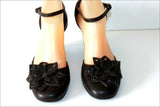 MINELLI Escarpins Cuir Marron Talons Compensés Doublés Cuir T 40 TTBE