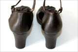 MINELLI Escarpins Cuir Marron Talons Compensés Doublés Cuir T 40 TTBE