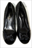 MINELLI Escarpins de Soirée Toile Satinée et Cuir T 39 TBE