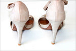 VICENZA Sandales Tout Cuir Beige Métal Doré Hauts Talons Fins T 35 BE