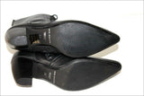 SAN MARINA Bottines à Lacets Cuir Lisse Noir Talons T 36 TTBE
