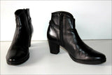 SI Bottines Boots Cuir Lisse Noir Doublées Cuir T 36 TTBE