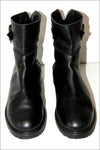ZARA Basic Bottines Boots Cuir Noir Doublées Cuir T 40 TTBE